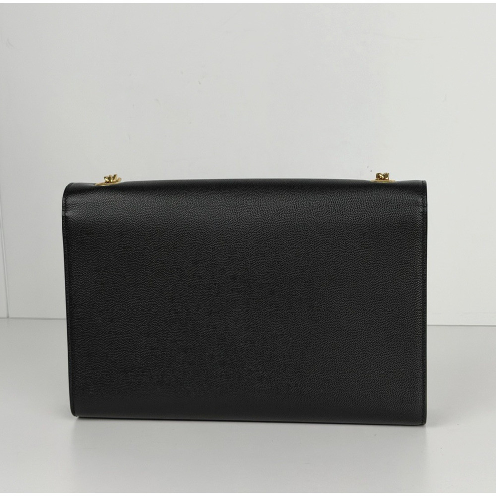 Saint Laurent Grain De Poudre Medium Classic Monogram Kate Satchel Black NFC S - Picture 4 of 15
